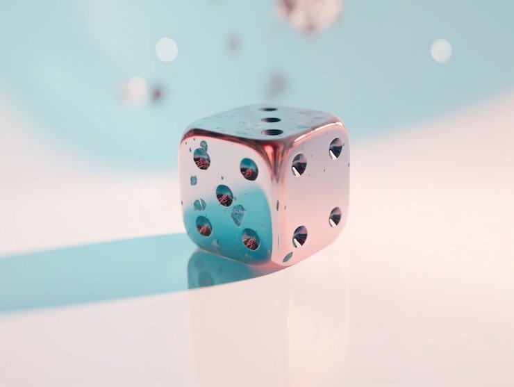 Layar ponsel menampilkan riwayat hasil Lightning Dice dan statistik pemain